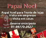 Papai noel em frente de lojas e eventos